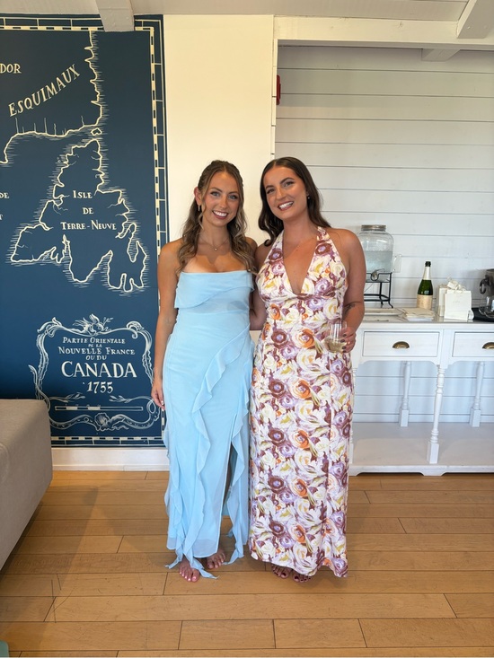 Hello Molly Dresses & Skirts - Hello Molly Light Blue Strapless Ruffle Maxi Dress